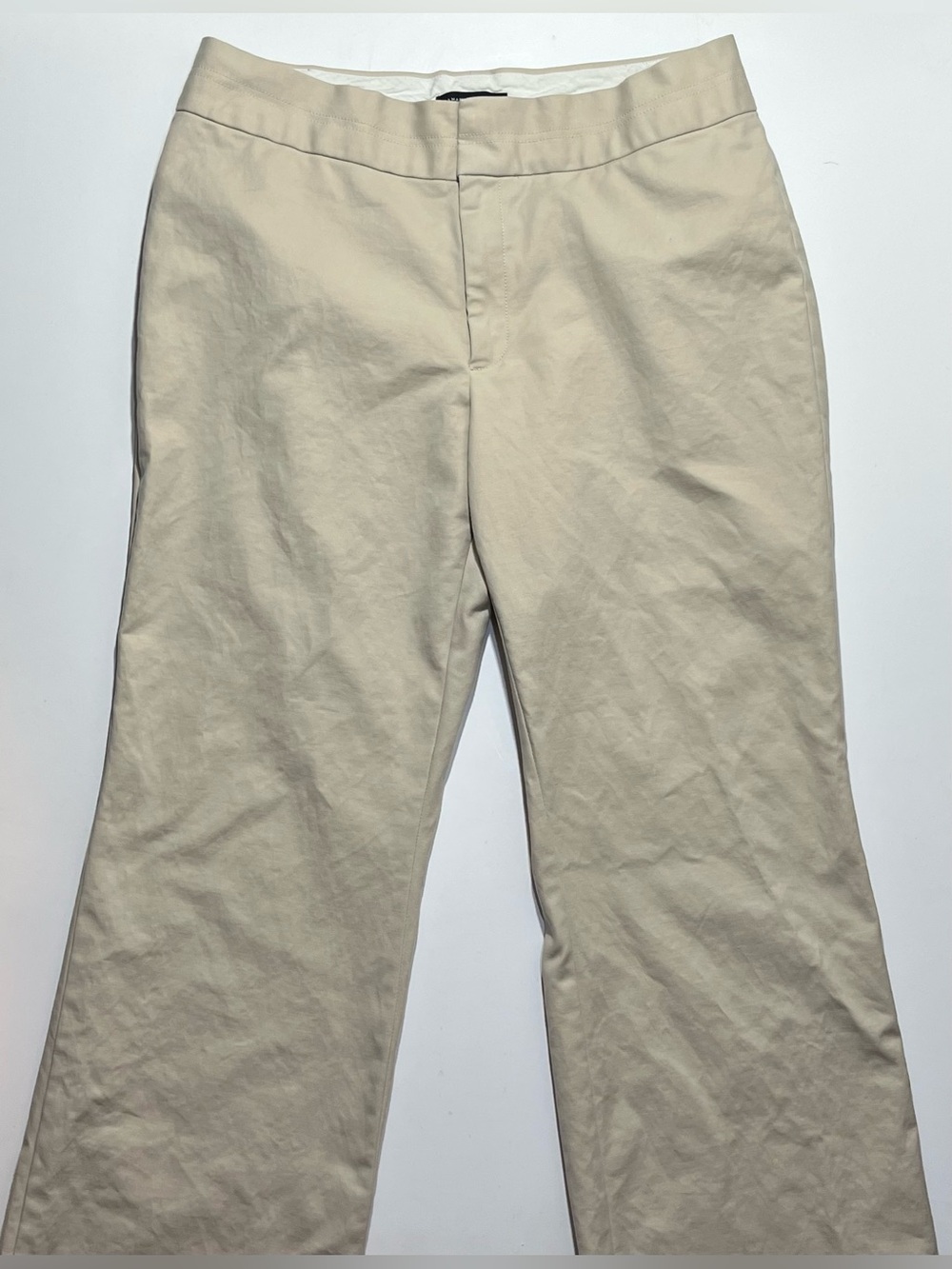 Women’s Banana Republic Harrison Wide Leg Khaki Chino Pants, Size 16 Long